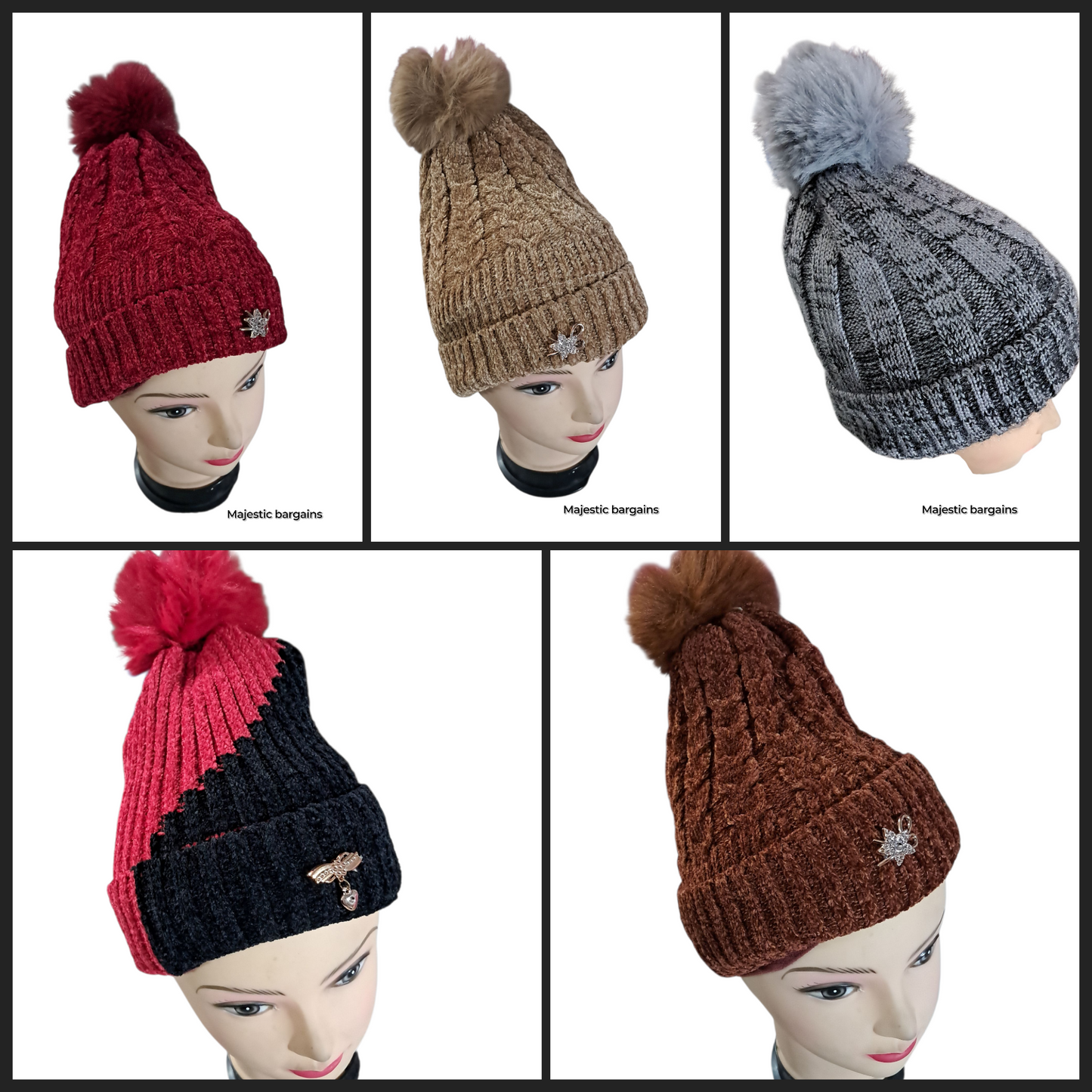 WOOLEN CAP WITH FUR INSIDE