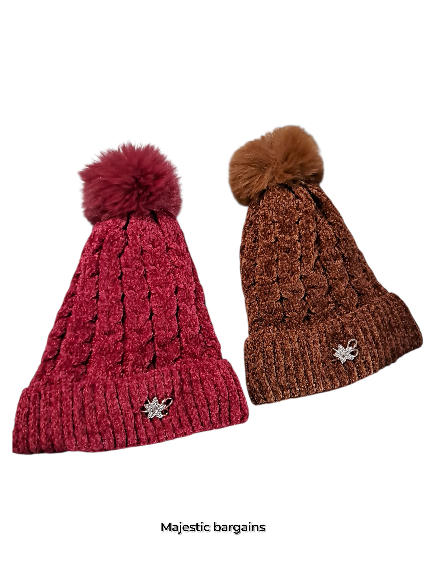WOOLEN CAP WITH FUR INSIDE