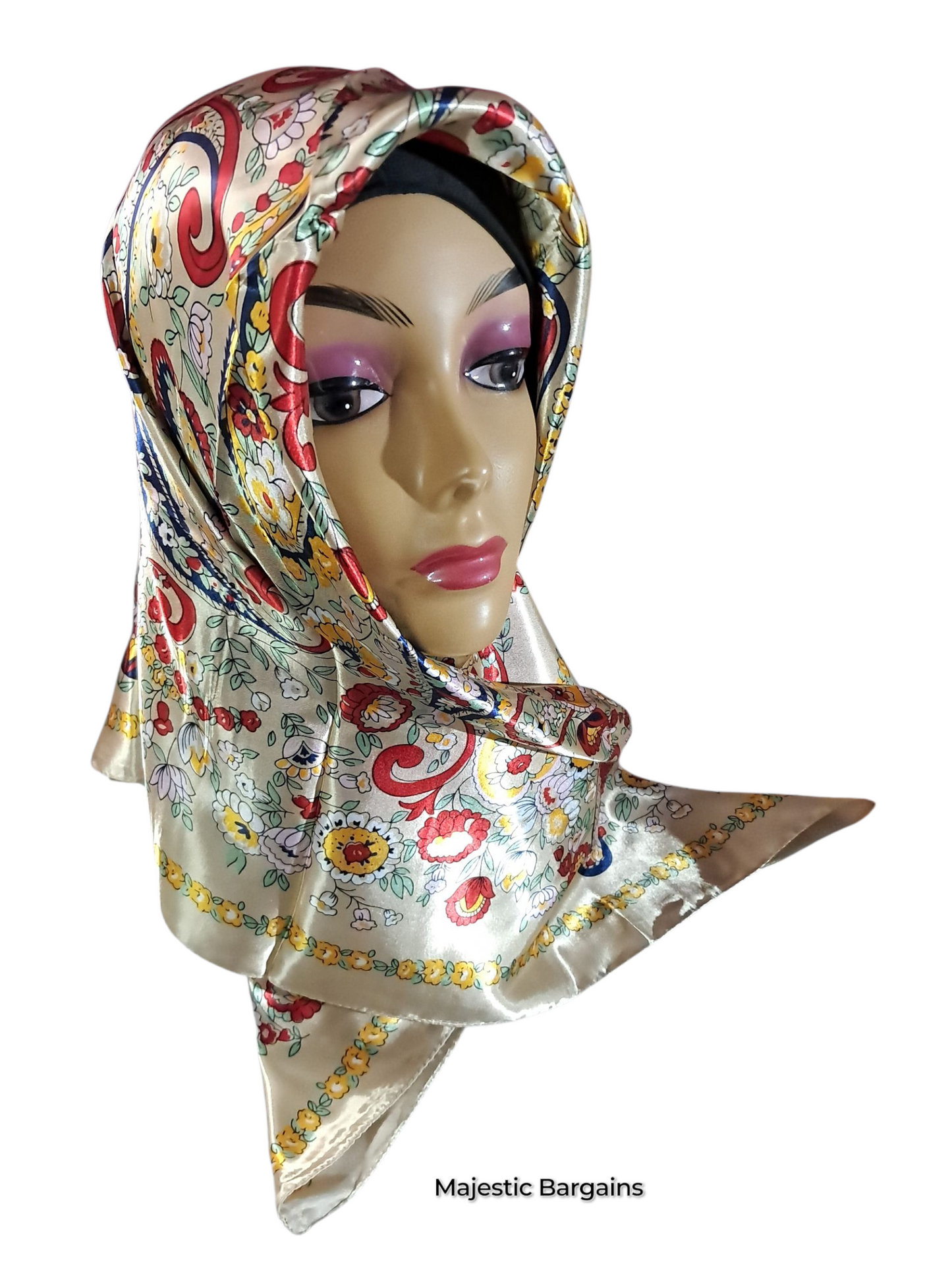 PRINTED SILK SQUARE 90X90cm