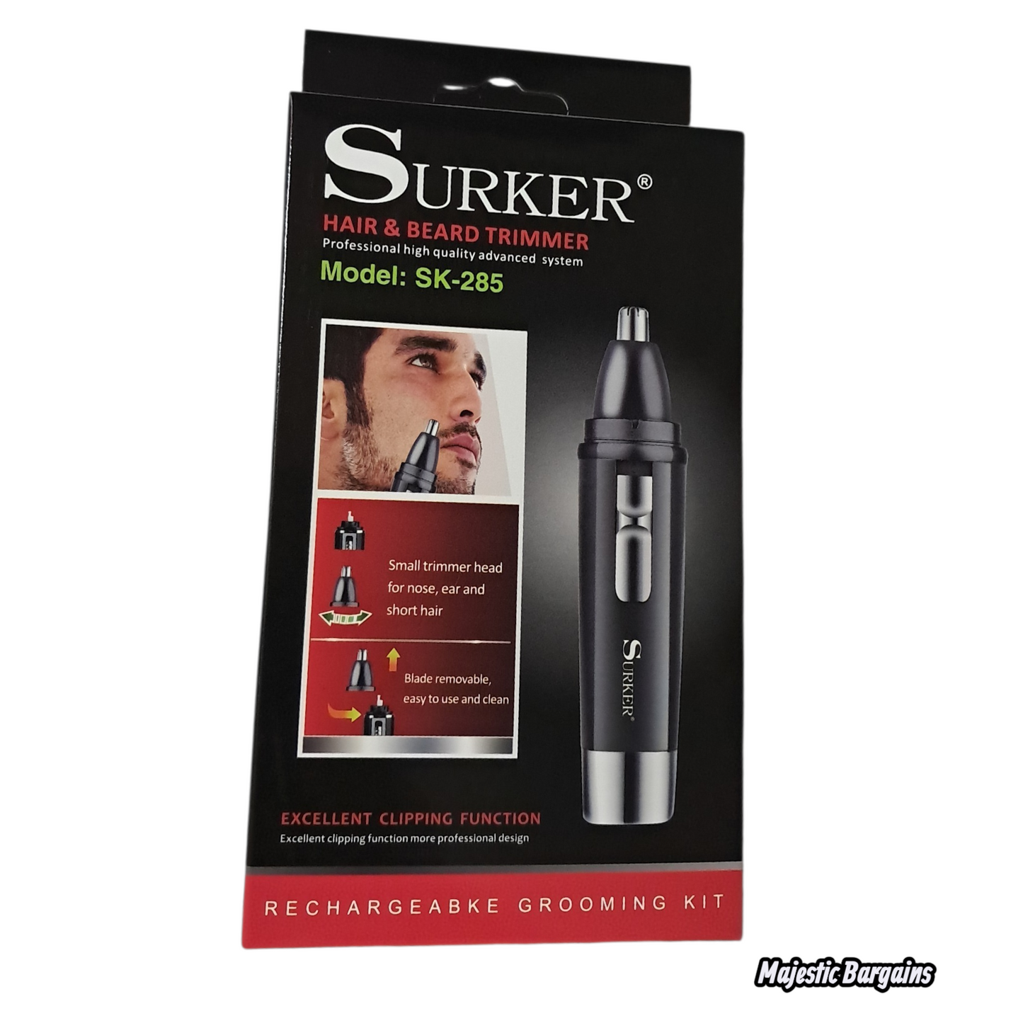 RECHARGEABLE HAIR,NOSE & BEARD TRIMMER