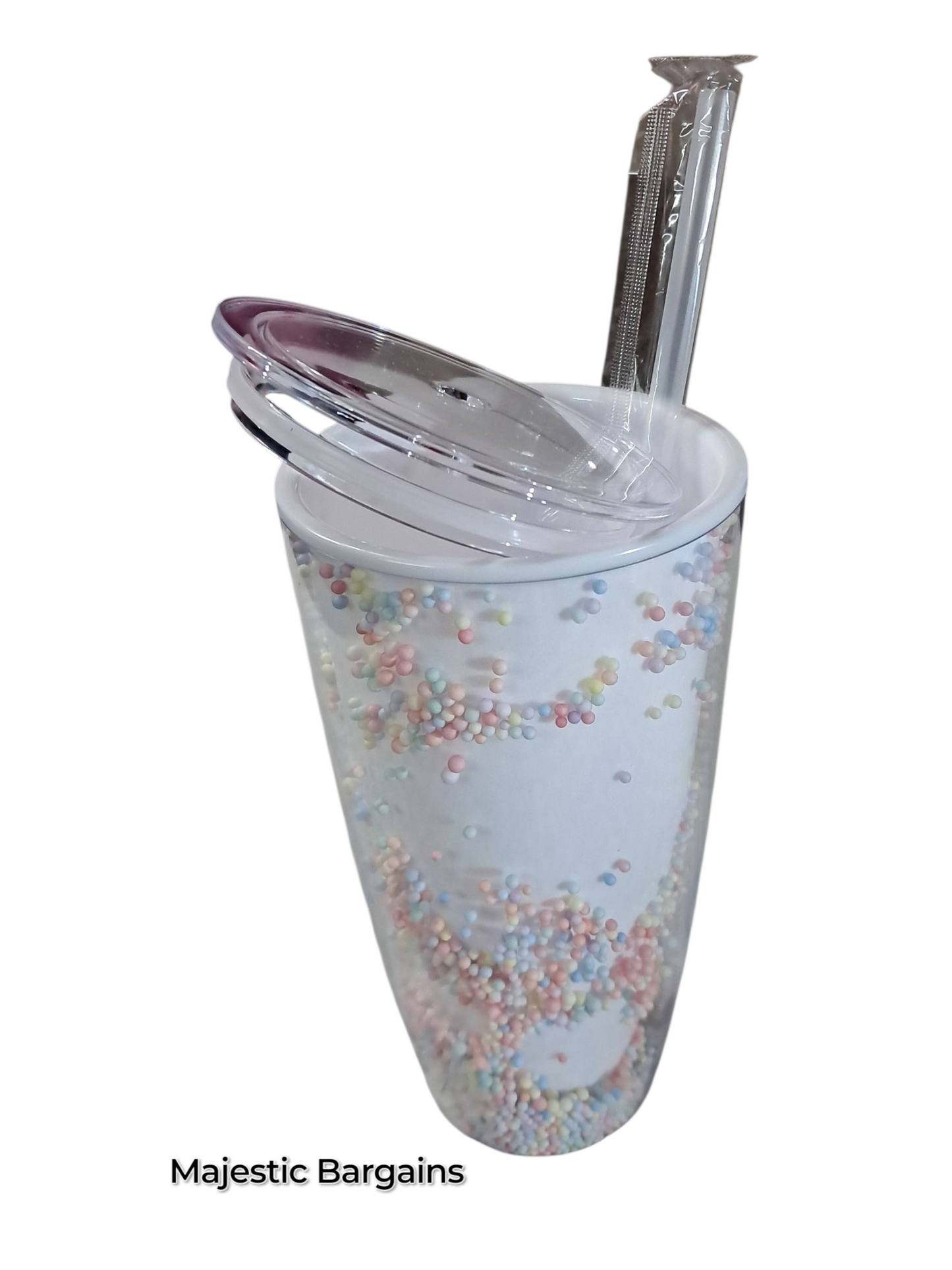 DRINKING CUP WITH STRAW