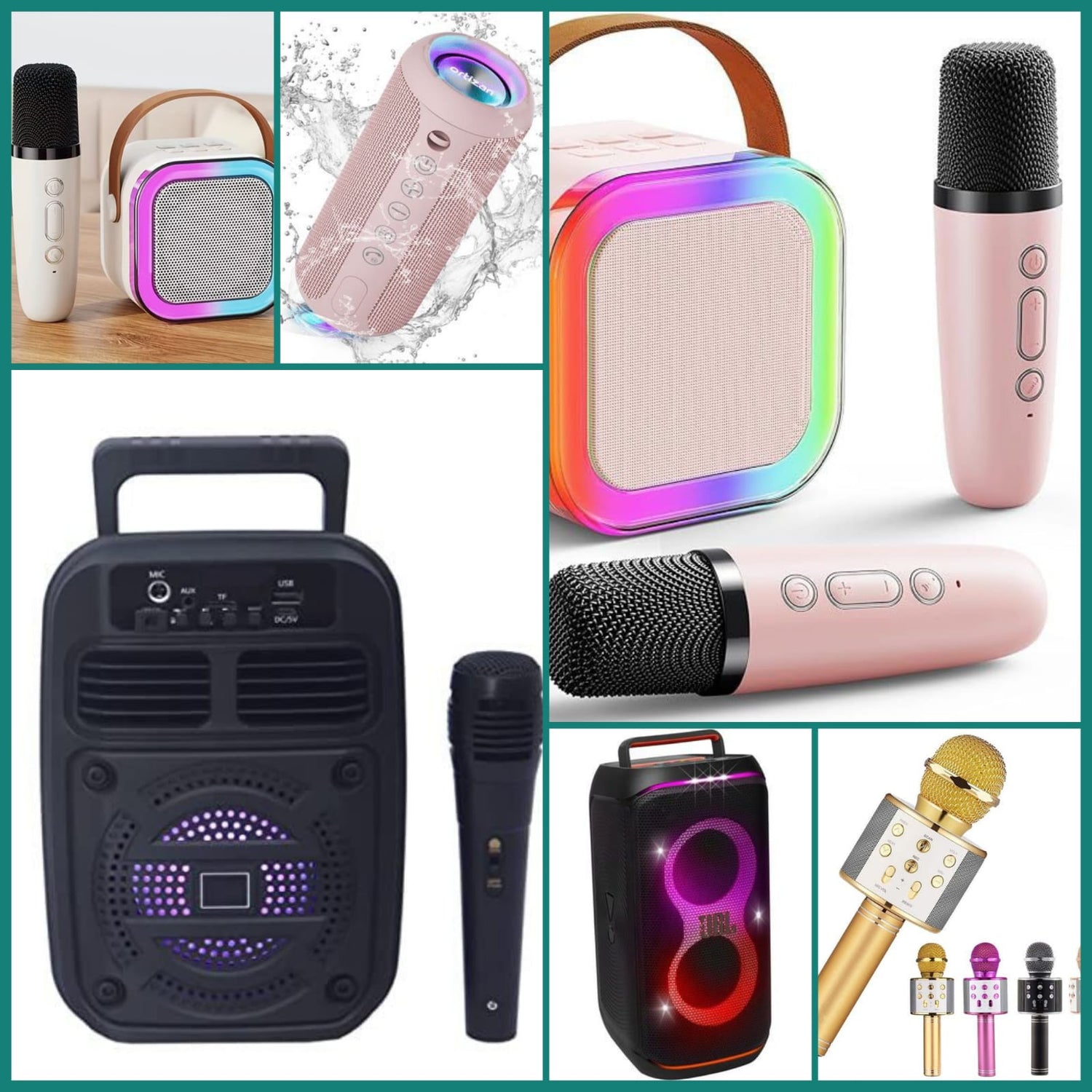 SPEAKERS AND KARAOKE MICS