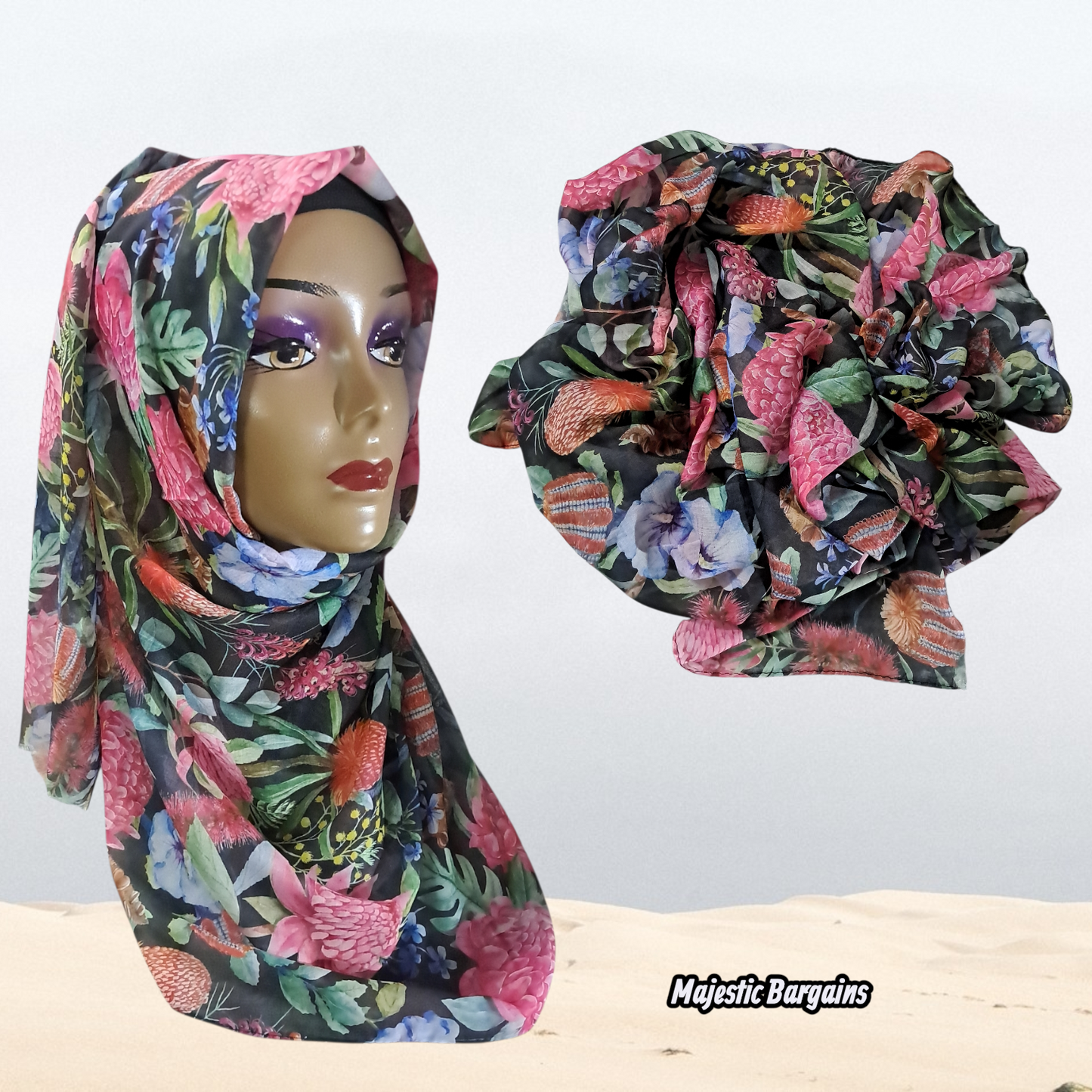 PRINTED SOFT COTTON LONG SCARF
