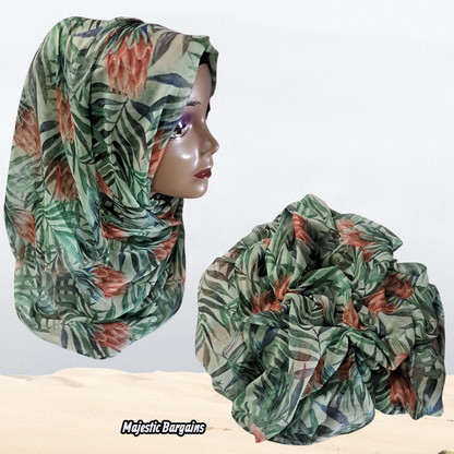 PRINTED SOFT COTTON LONG SCARF