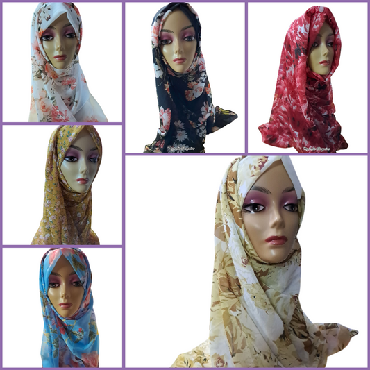 PRINTED CHIFFON SCARF