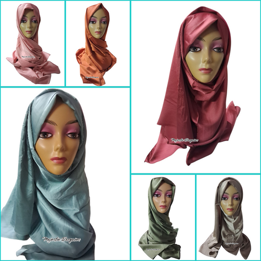 VISCOSE SATIN LONG SCARF