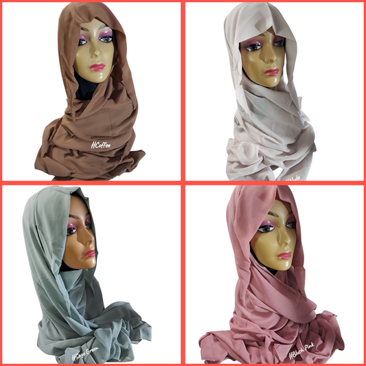 CHIFFON TIEBACK SCARF