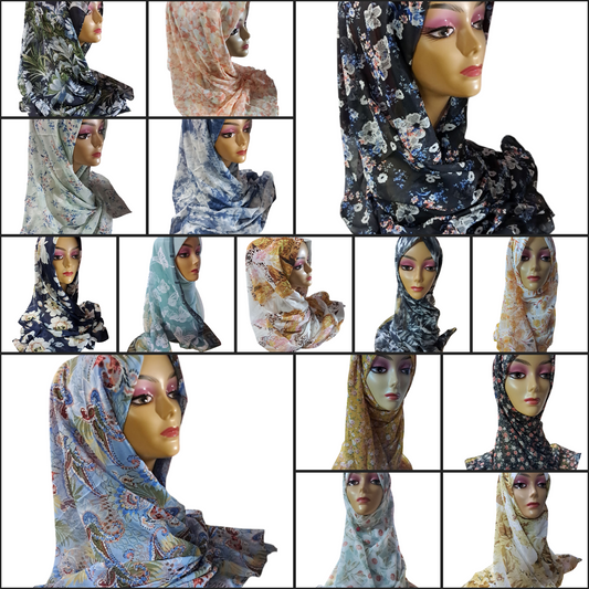 PRINTED CHIFFON SCARF
