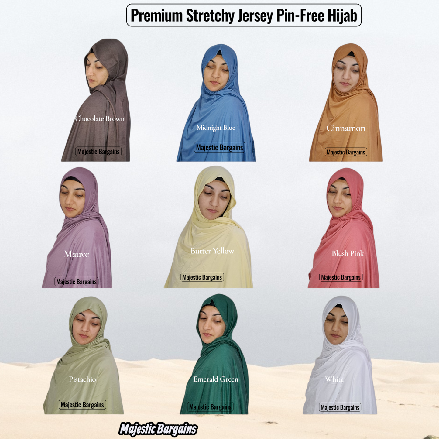 PREMIUM STRETCH JERSEY  PIN-FREE SCARF