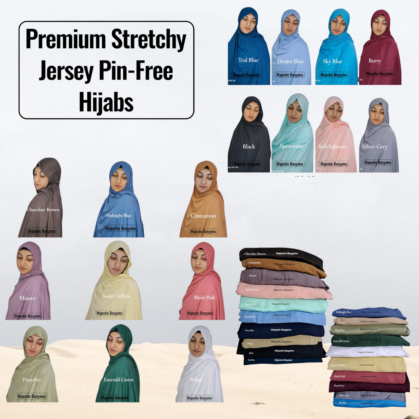 PREMIUM STRETCH JERSEY  PIN-FREE SCARF