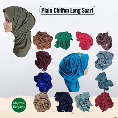 PLAIN CHIFFON SCARF
