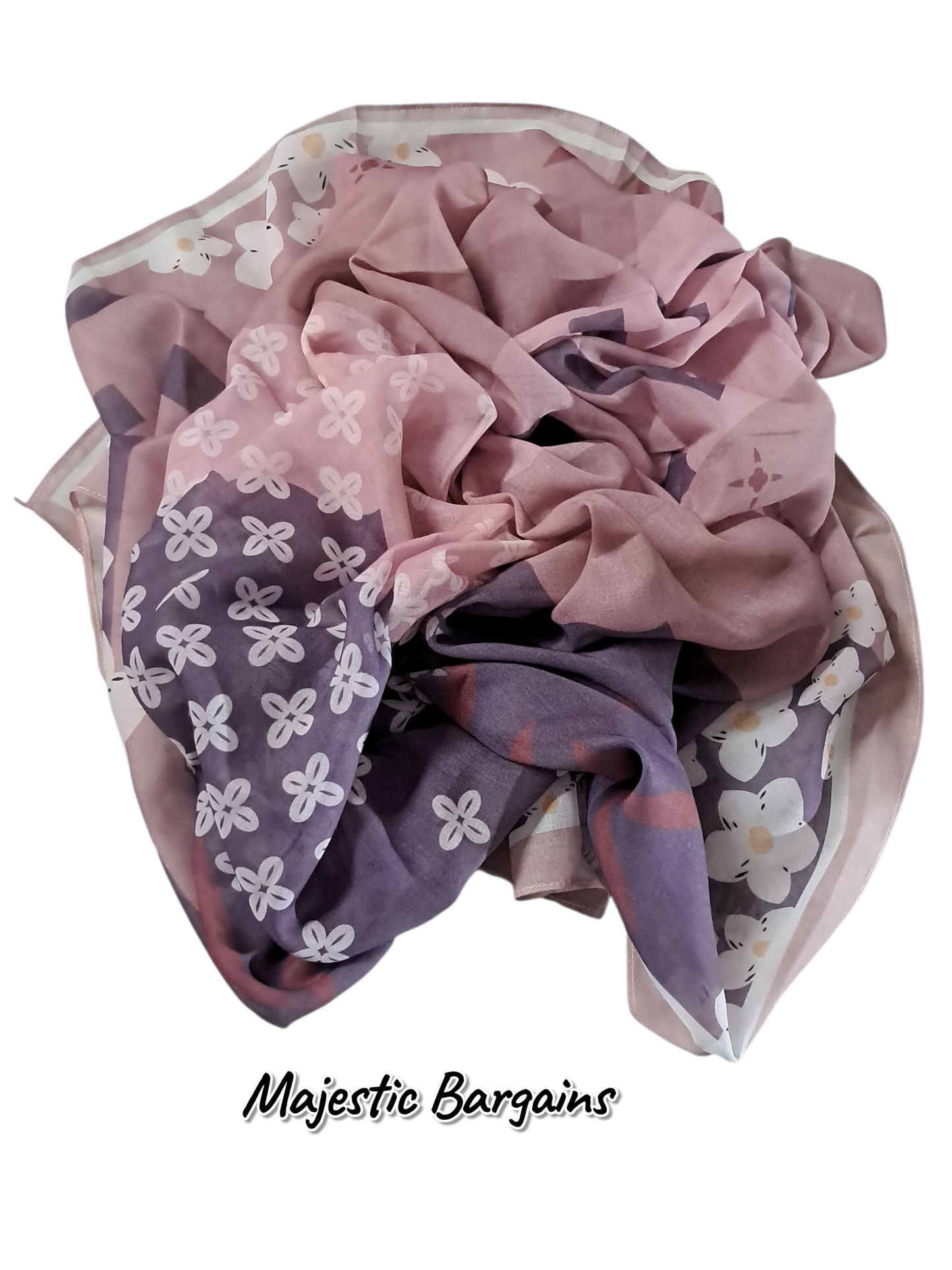 PRINTED COTTON SQUARE SCARF