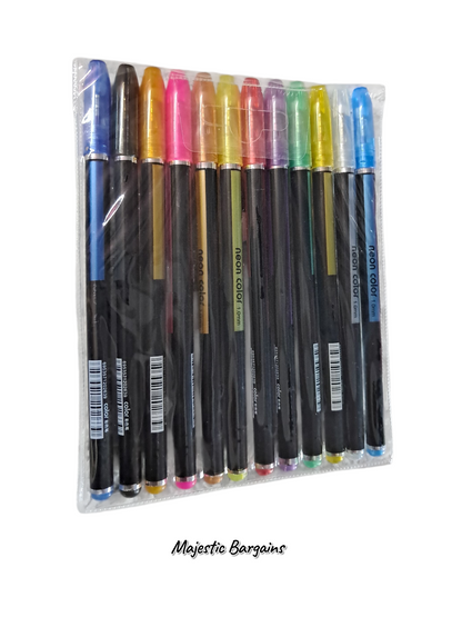 NEON GLITTER PENS 12s