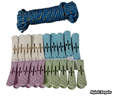 20pc PEG SET WITH WASHING ROPE