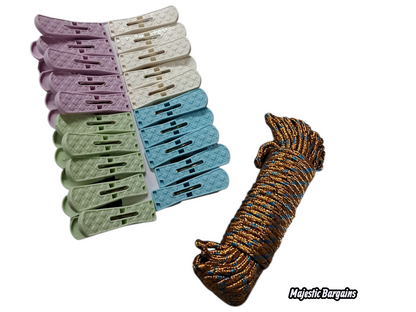 20pc PEG SET WITH WASHING ROPE