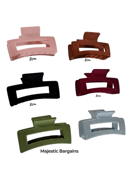 SUEDE HAIR CLAW GRIP