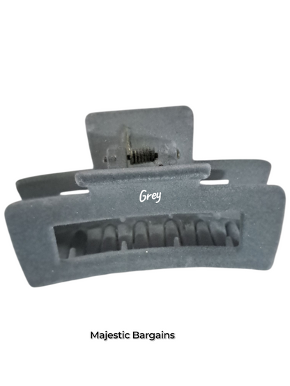 SUEDE HAIR CLAW GRIP