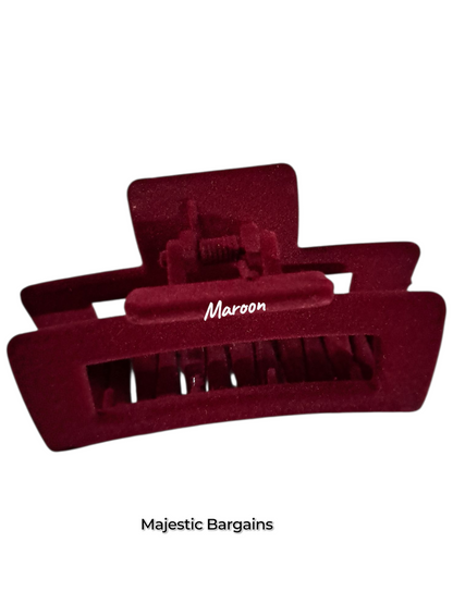 SUEDE HAIR CLAW GRIP