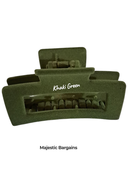 SUEDE HAIR CLAW GRIP