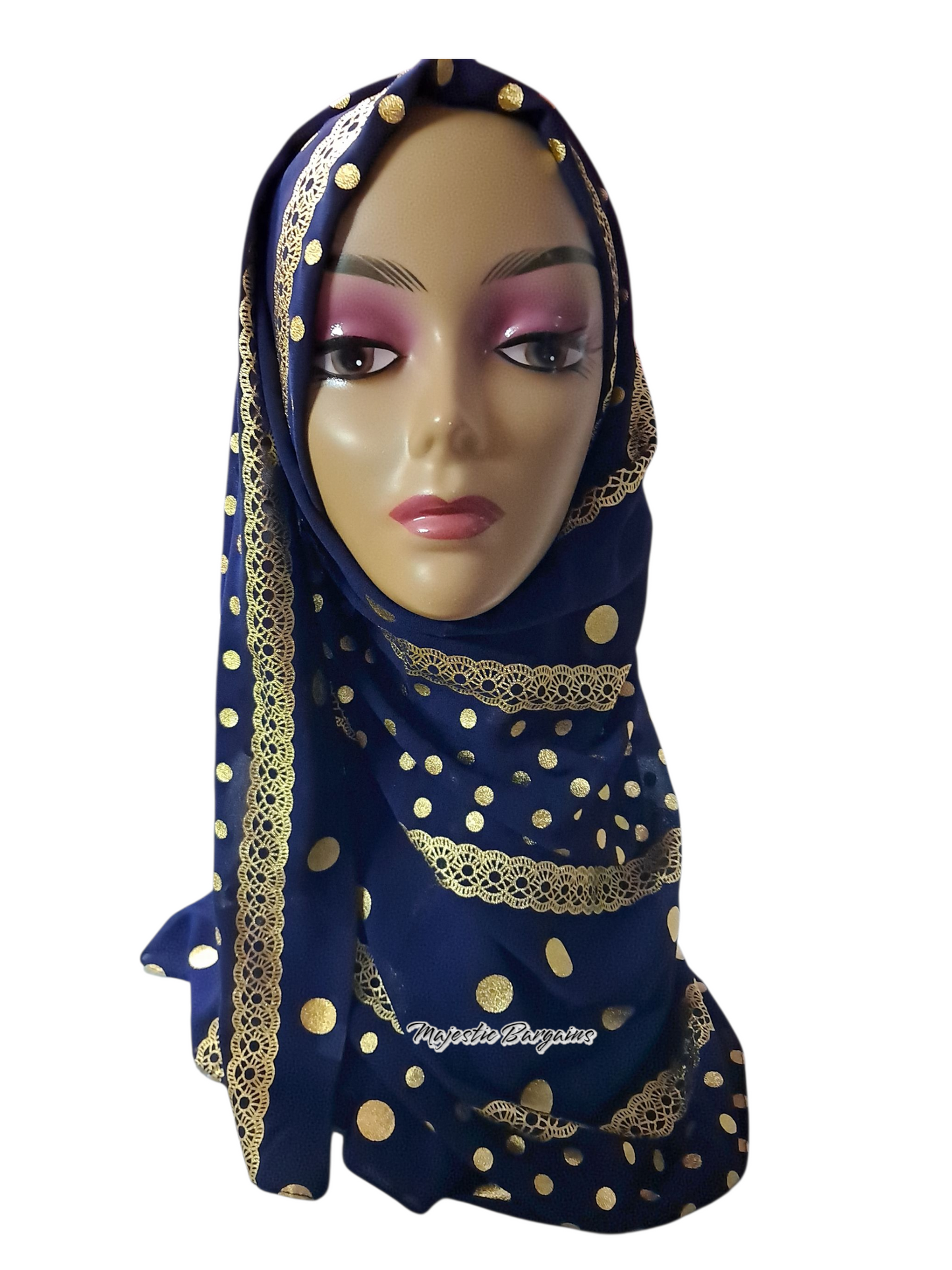 CHIFFON WITH GOLD PRINT SCARF