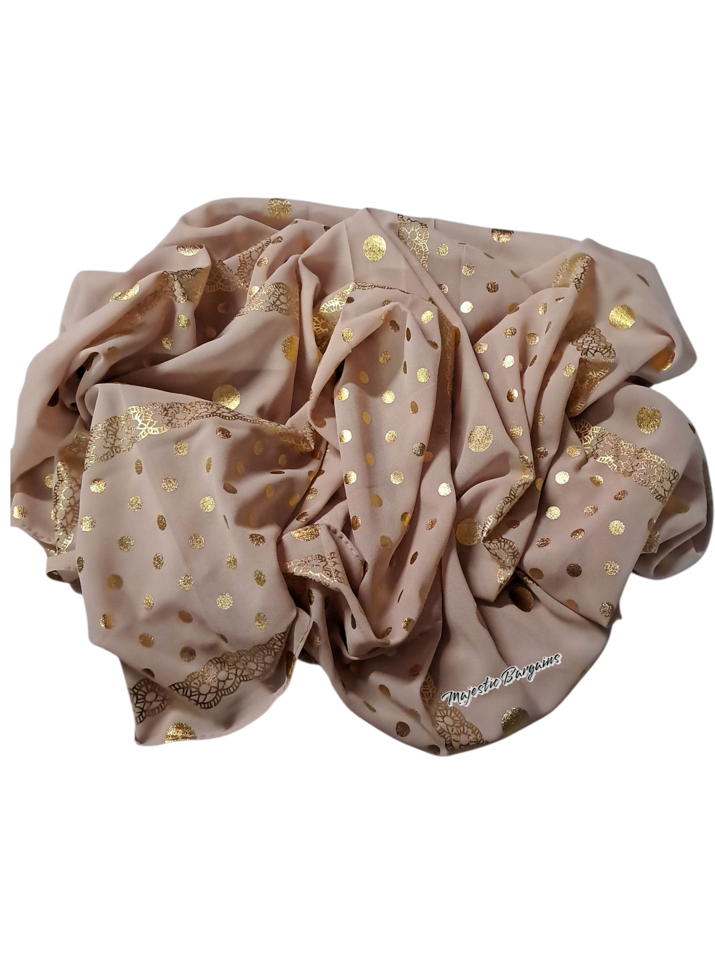 CHIFFON WITH GOLD PRINT SCARF