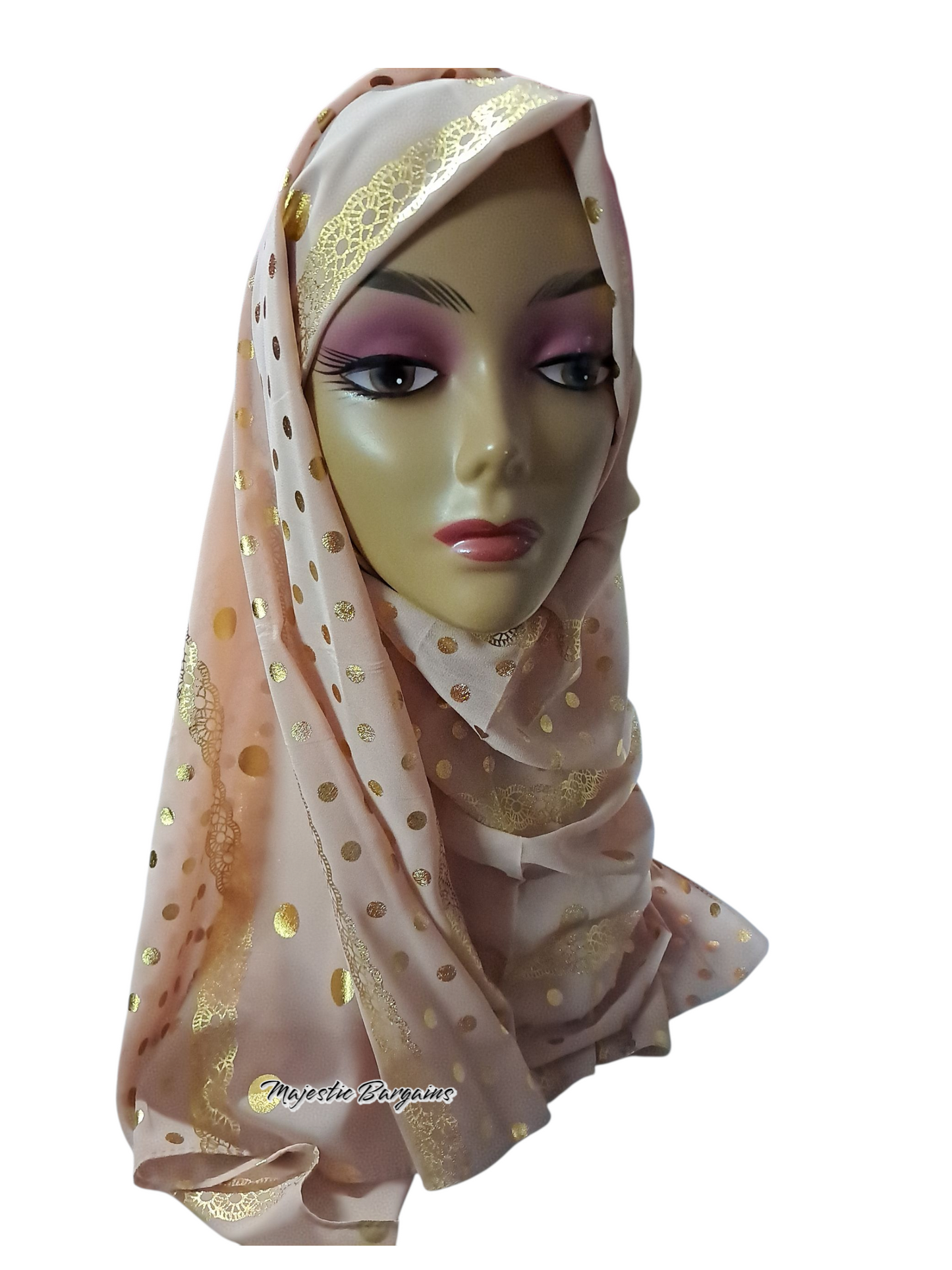 CHIFFON WITH GOLD PRINT SCARF