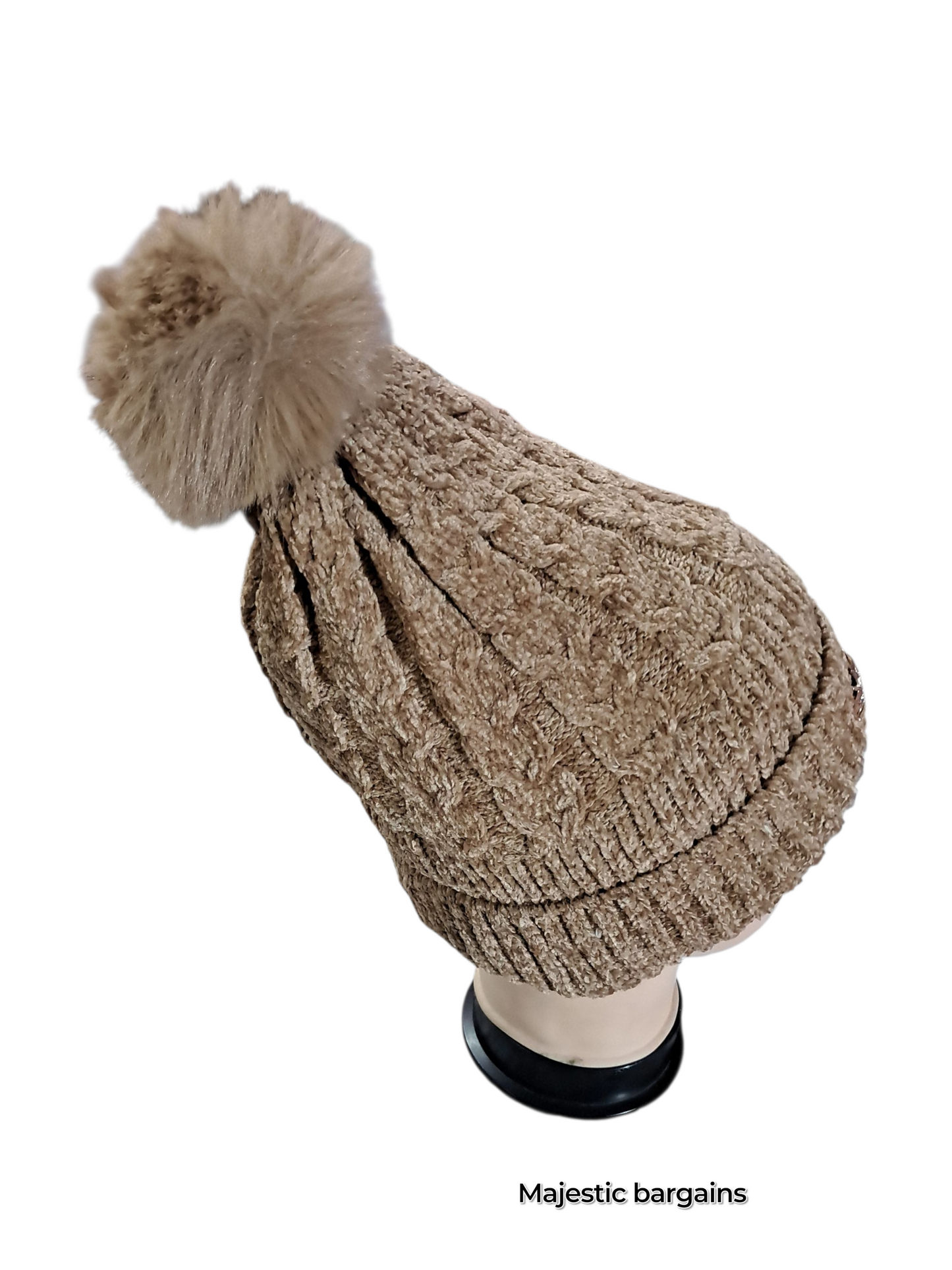 WOOLEN CAP WITH FUR INSIDE
