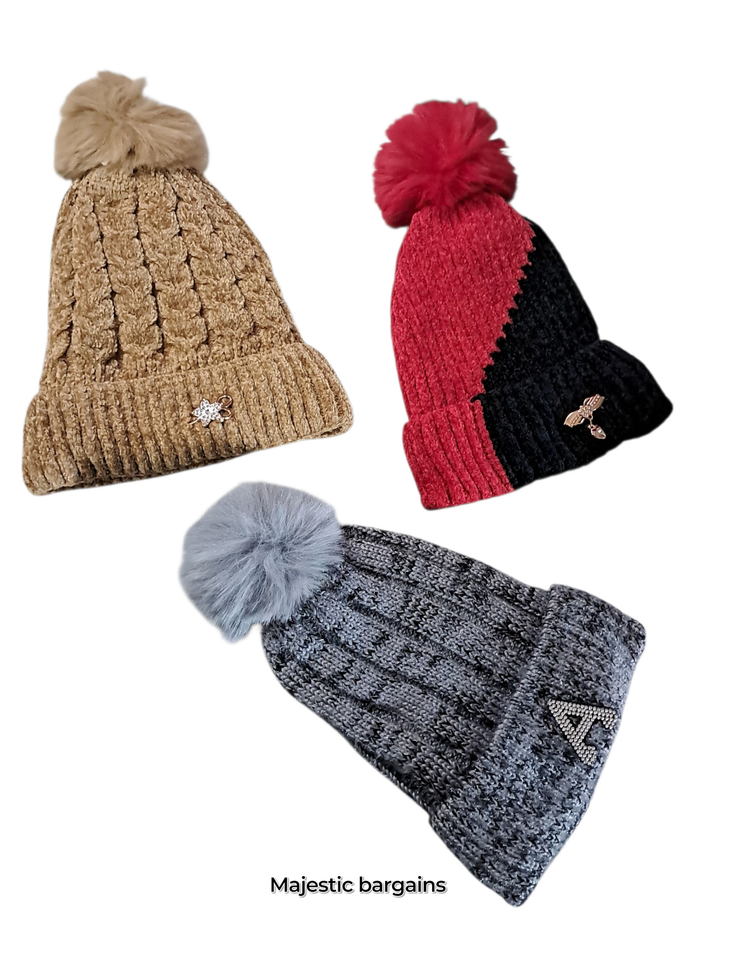 WOOLEN CAP WITH FUR INSIDE