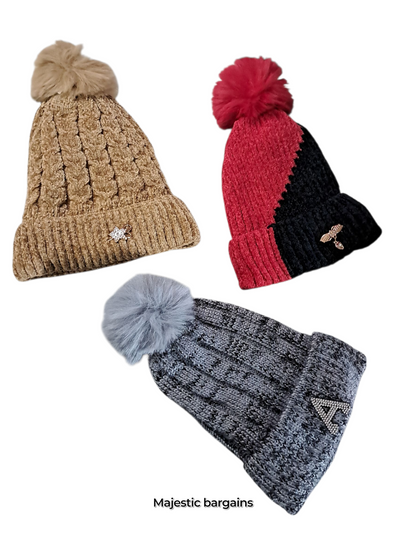 WOOLEN CAP WITH FUR INSIDE