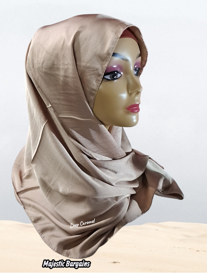 VISCOSE SATIN LONG SCARF