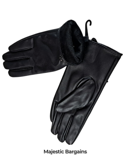 LEATHER GLOVES WITH FUR