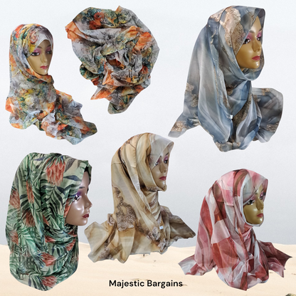 PRINTED SOFT COTTON LONG SCARF