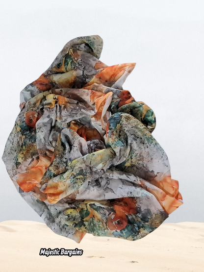 PRINTED SOFT COTTON LONG SCARF