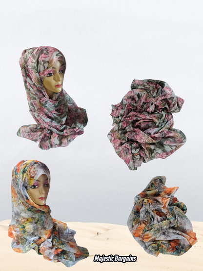 PRINTED SOFT COTTON LONG SCARF