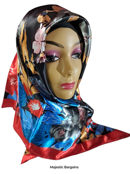 PRINTED SILK SQUARE 90X90cm