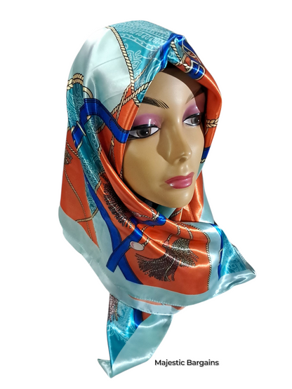 PRINTED SILK SQUARE 90X90cm