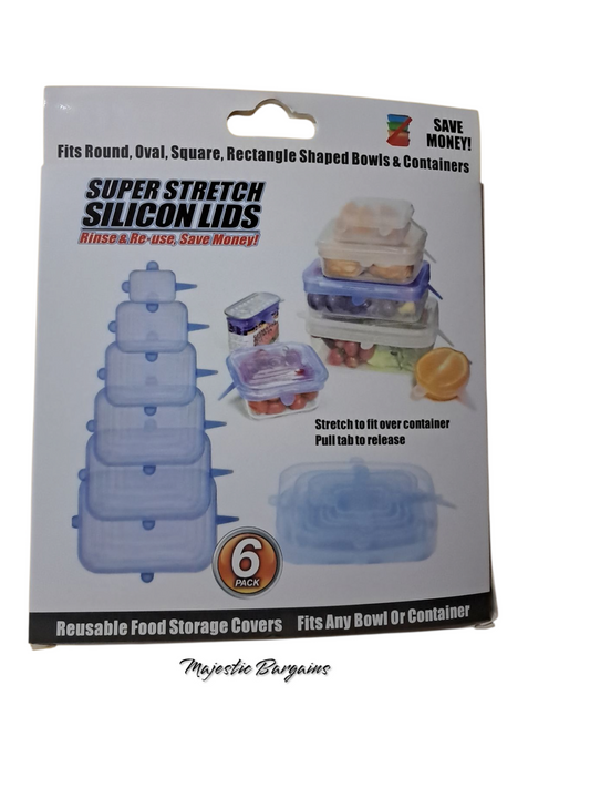 6pc SILICONE STRETCH LIDS