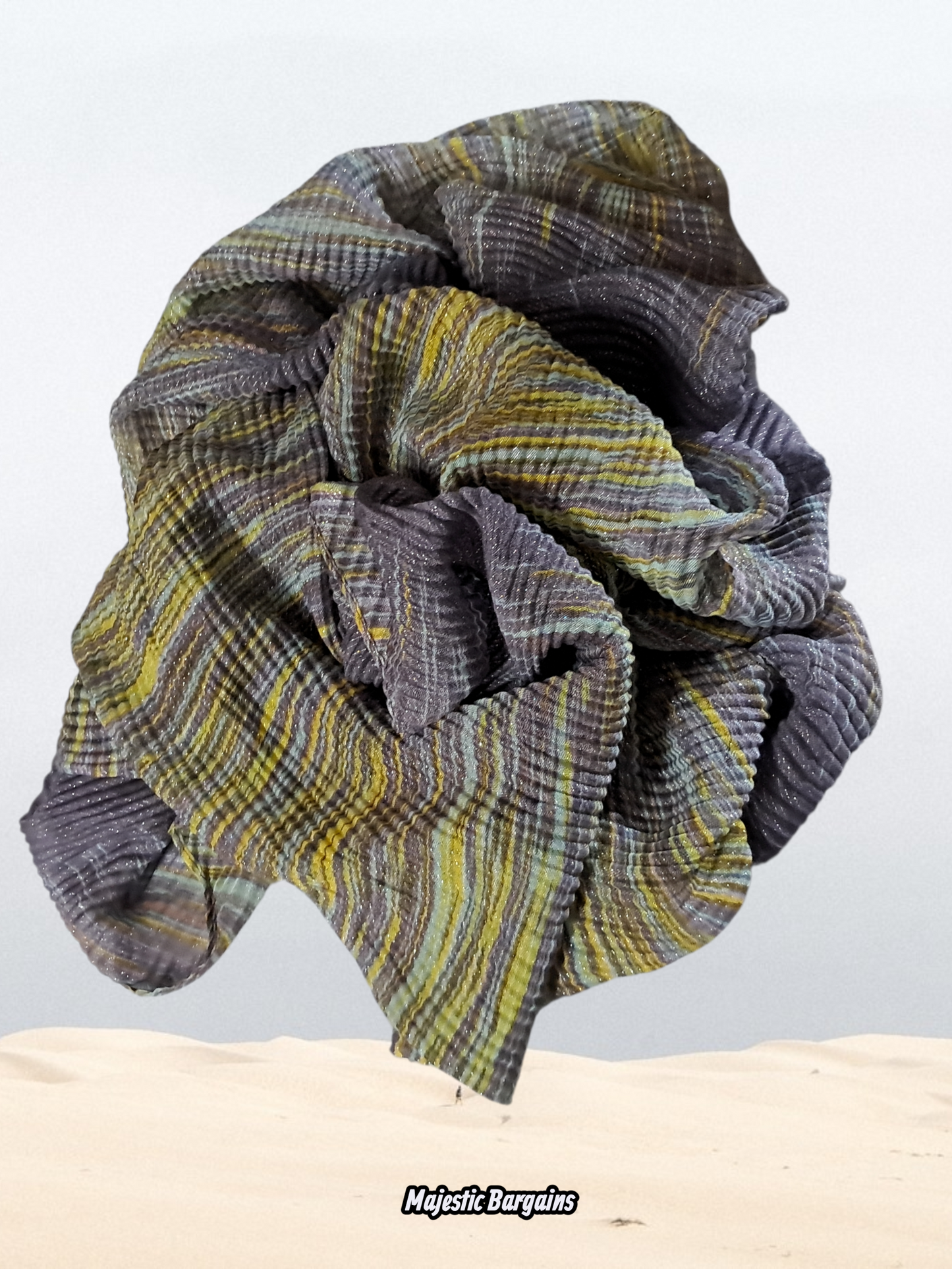 PRINTED SHIMMER CRUSH LONG SCARF