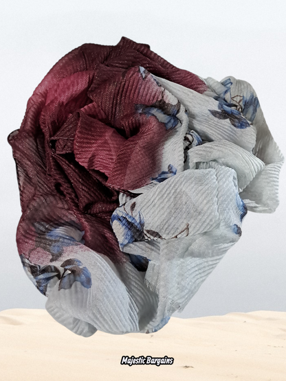 PRINTED SHIMMER CRUSH LONG SCARF