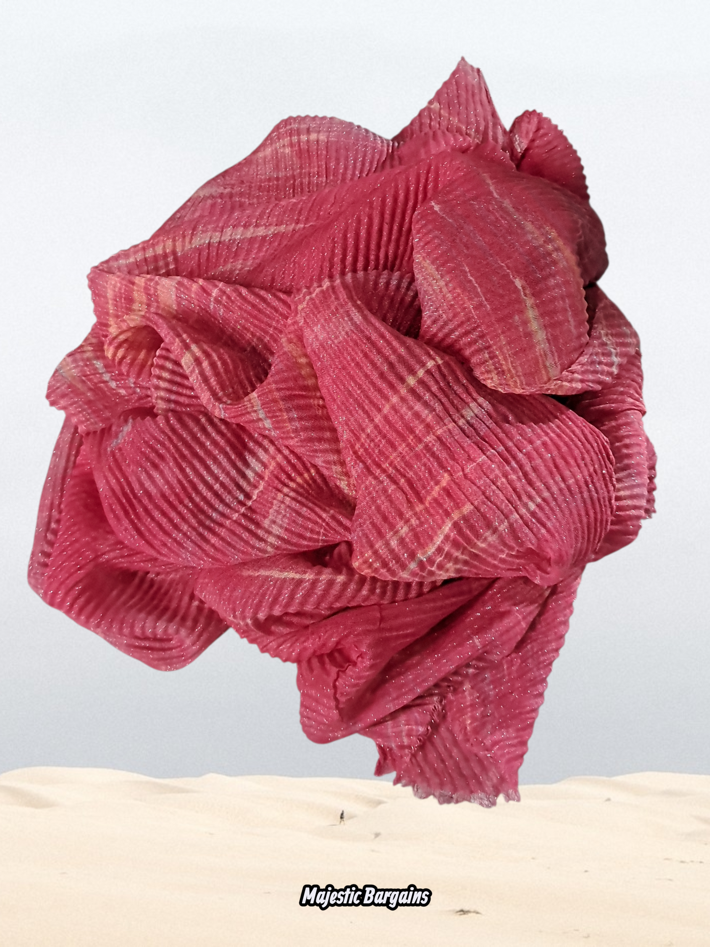 PRINTED SHIMMER CRUSH LONG SCARF