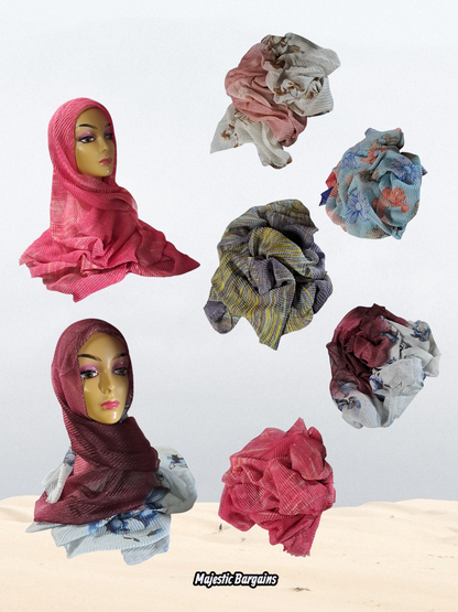 PRINTED SHIMMER CRUSH LONG SCARF