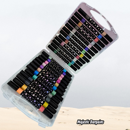 24Pc GLITTER DUAL TIP MARKERS