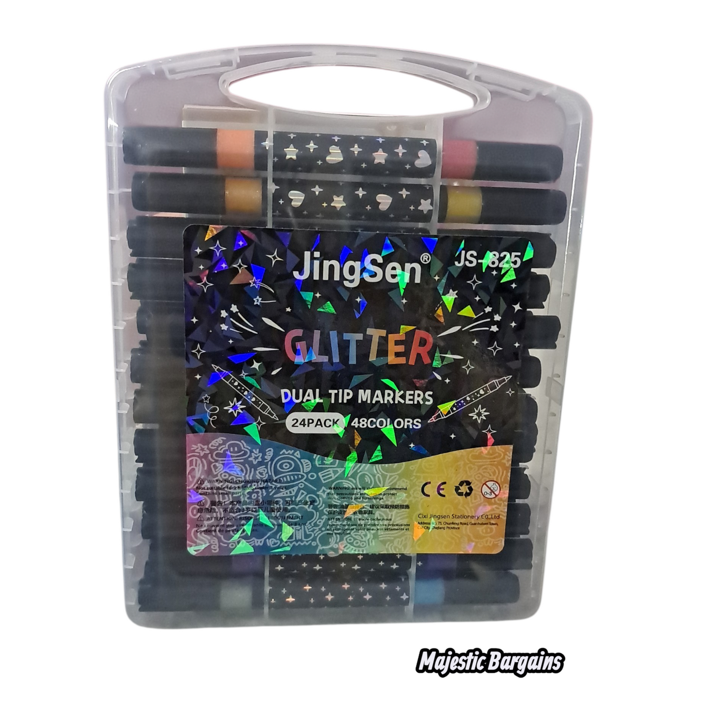 24Pc GLITTER DUAL TIP MARKERS