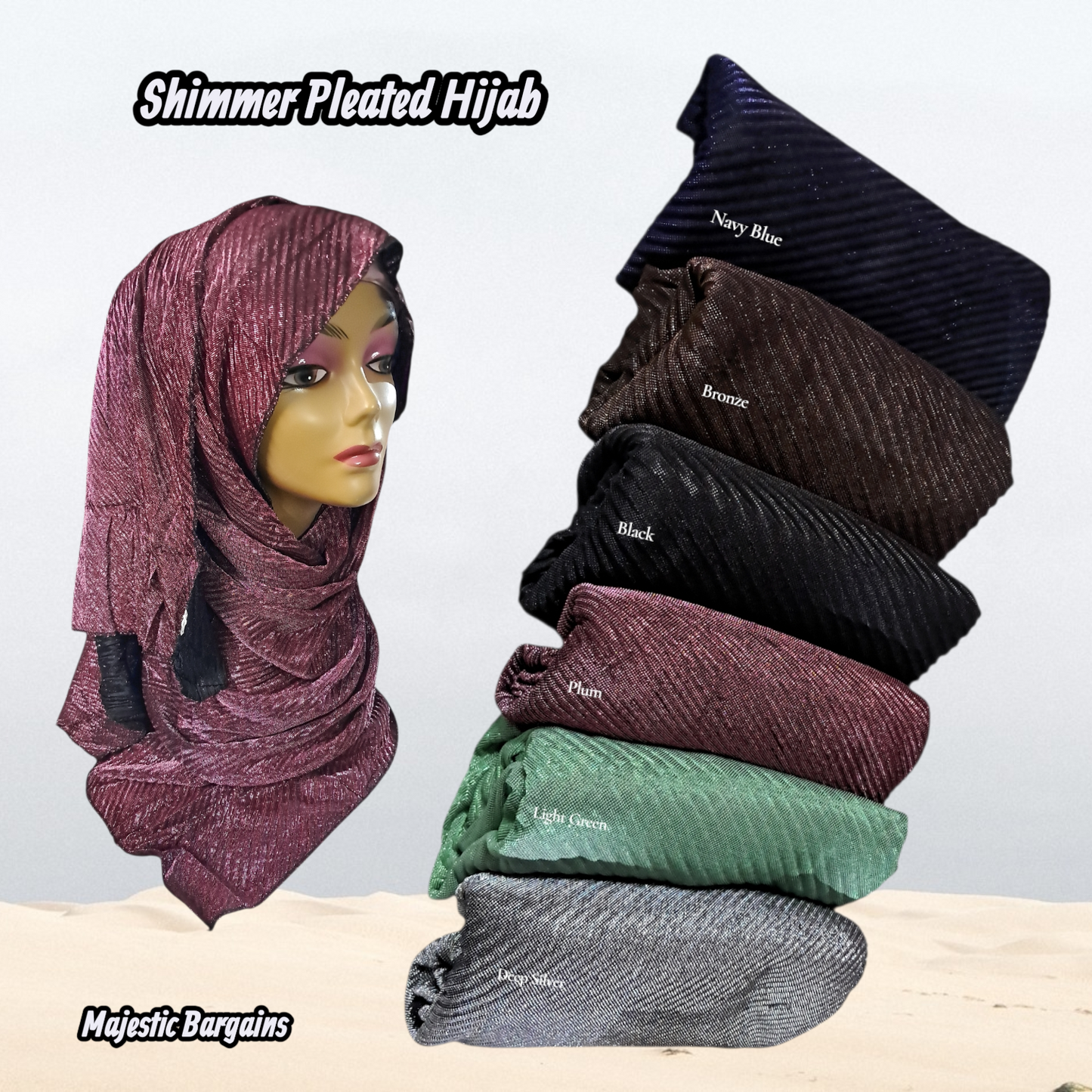 SHIMMER PLEATED SCARF