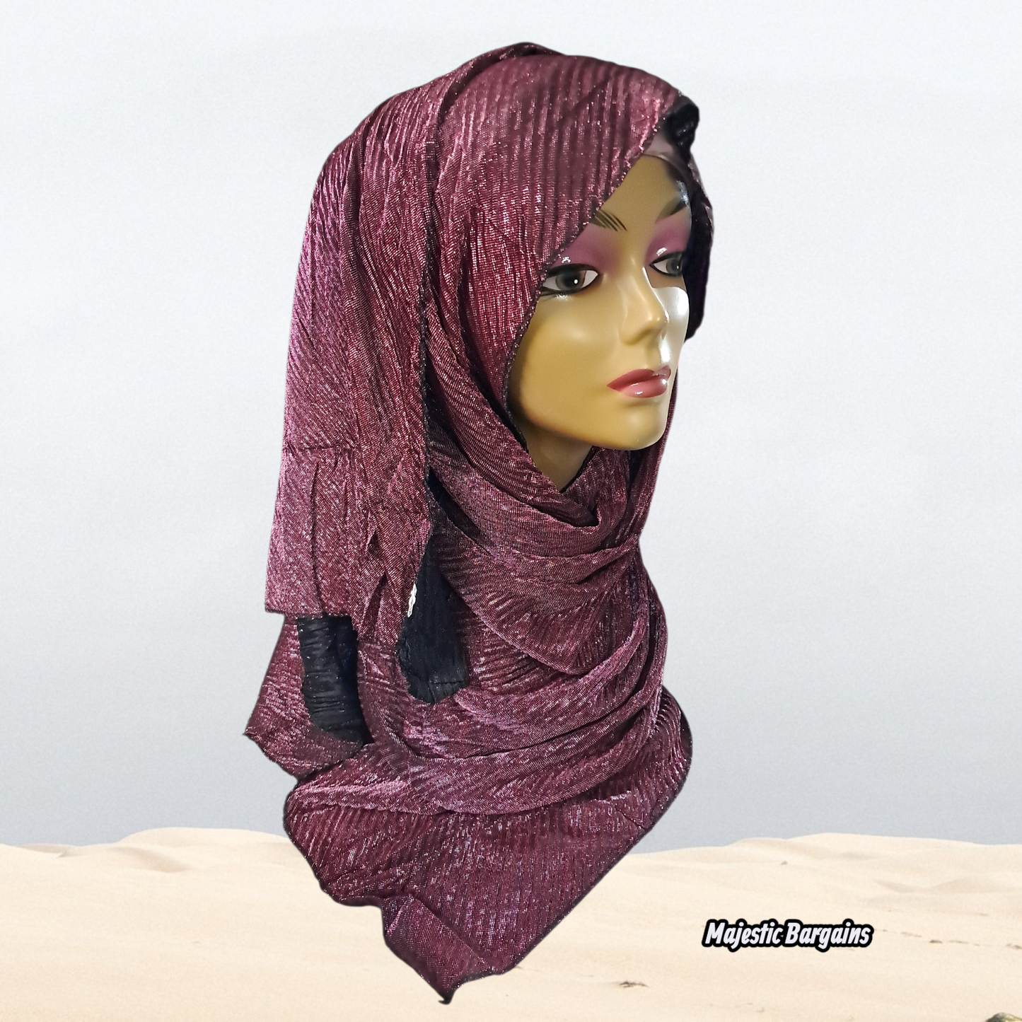 SHIMMER PLEATED SCARF
