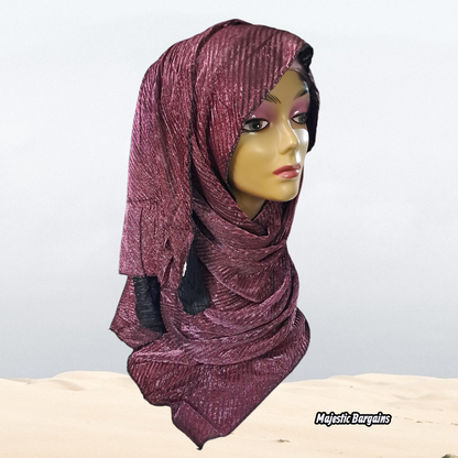 SHIMMER PLEATED SCARF