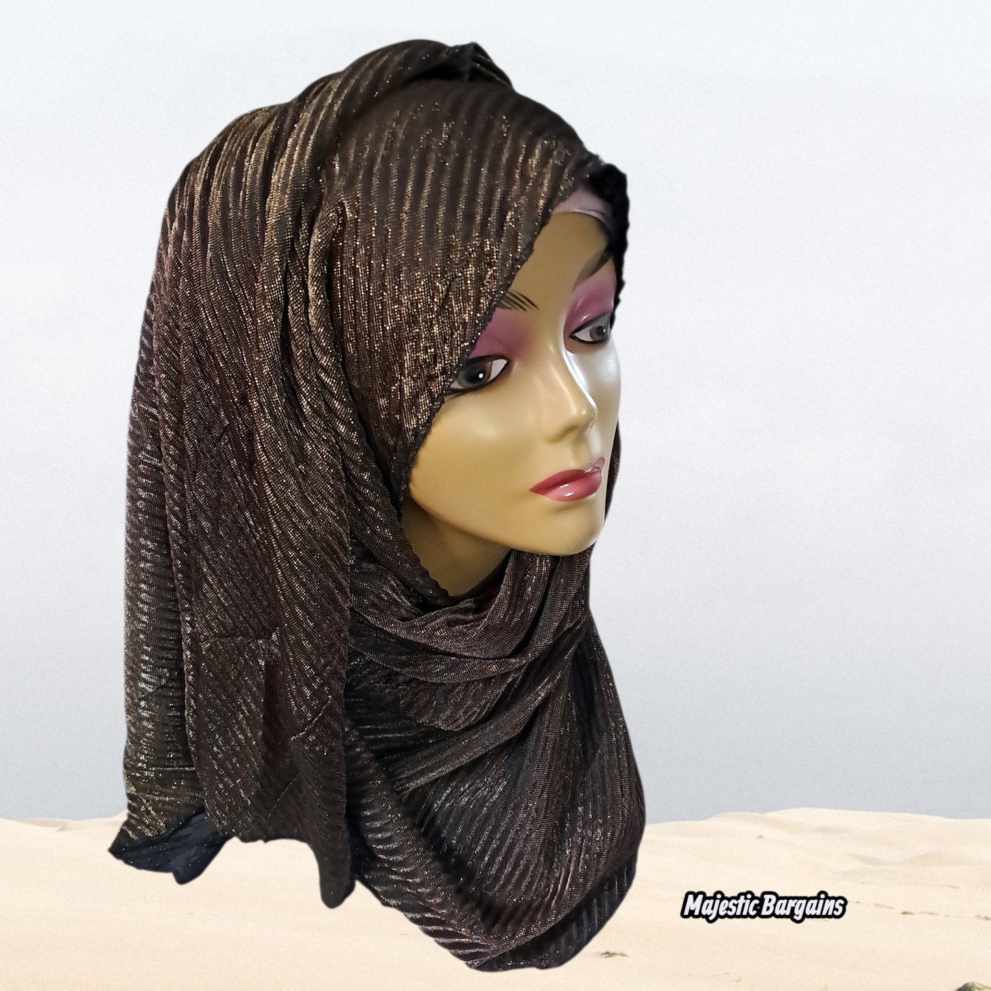 SHIMMER PLEATED SCARF