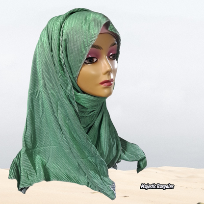 SHIMMER PLEATED SCARF