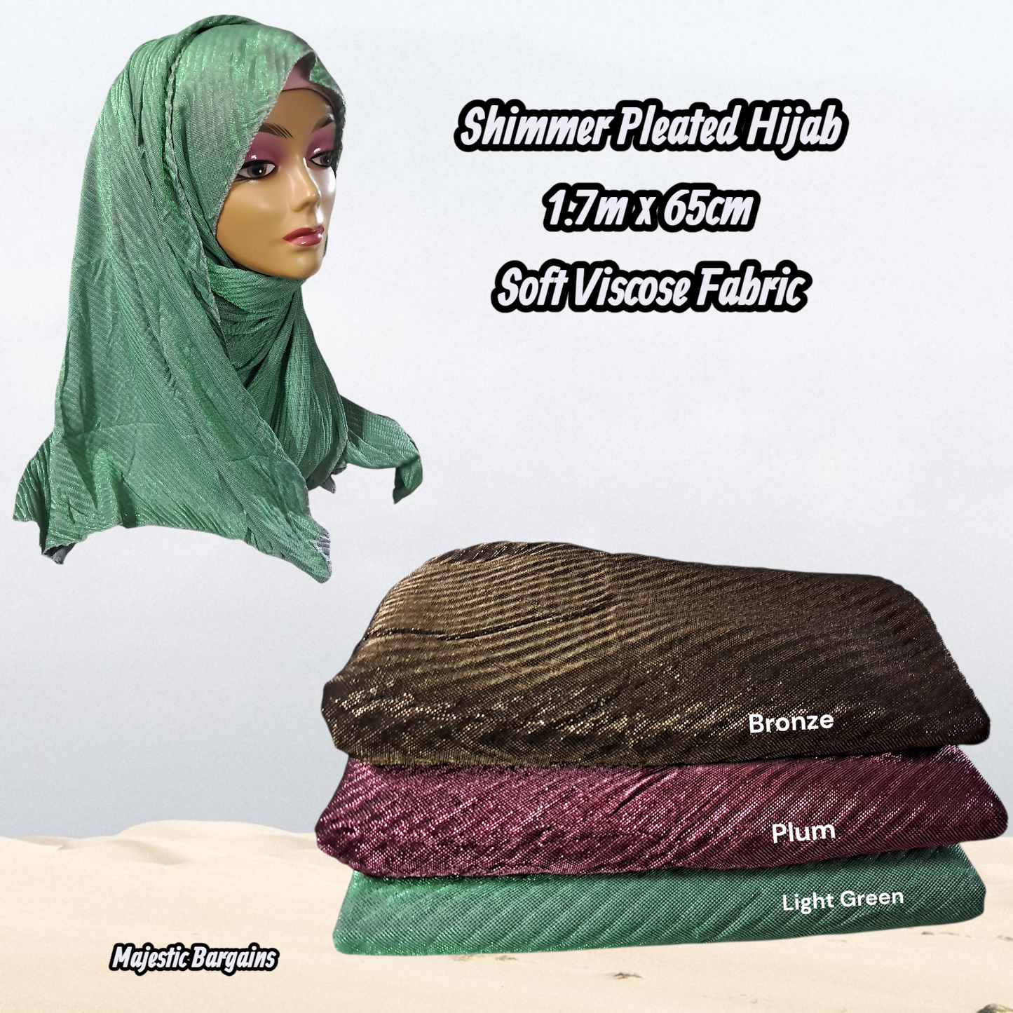 SHIMMER PLEATED SCARF