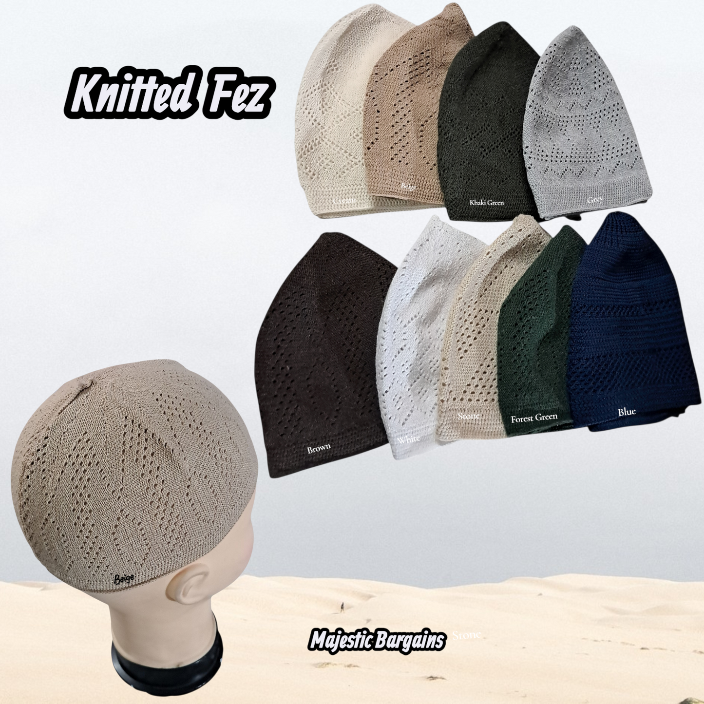 KNITTED FEZ/ TOPI CAP